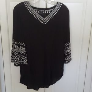 Black with white tunic